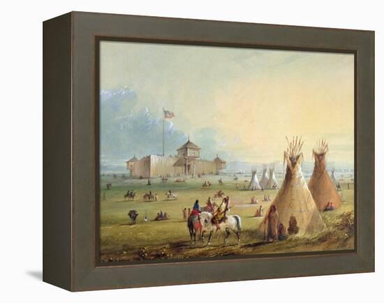 Fort Laramie, 1858-60-Alfred Jacob Miller-Framed Premier Image Canvas