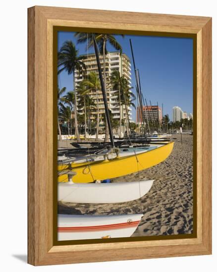 Fort Lauderdale Beach, Fort Lauderdale, Florida-Walter Bibikow-Framed Premier Image Canvas