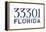 Fort Lauderdale, Florida - 33301 Zip Code (Blue)-Lantern Press-Framed Stretched Canvas