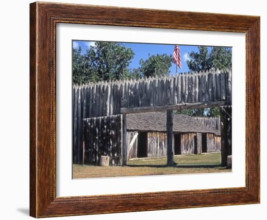 Fort Mandan, Reconstructed Lewis and Clark Campsite on Missouri River, North Dakota-null-Framed Photographic Print