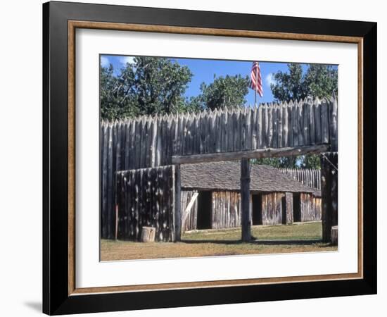 Fort Mandan, Reconstructed Lewis and Clark Campsite on Missouri River, North Dakota-null-Framed Photographic Print