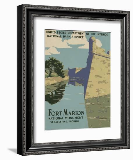 Fort Marion National Monument, St. Augustine, Florida, c.1938-null-Framed Art Print