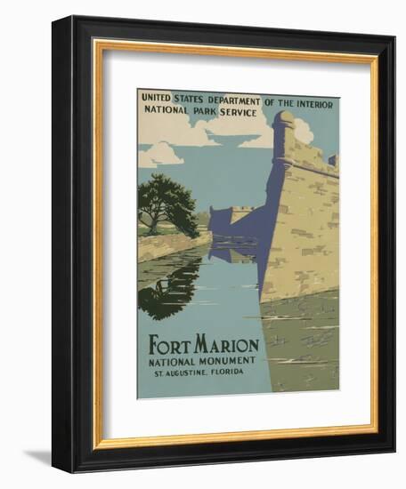 Fort Marion National Monument, St. Augustine, Florida, c.1938-null-Framed Art Print