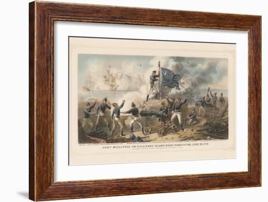 Fort Moultrie on Sullivan's Island Near Charleston, June 28th 1776, 1875-null-Framed Giclee Print