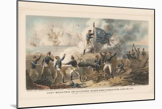Fort Moultrie on Sullivan's Island Near Charleston, June 28th 1776, 1875-null-Mounted Giclee Print