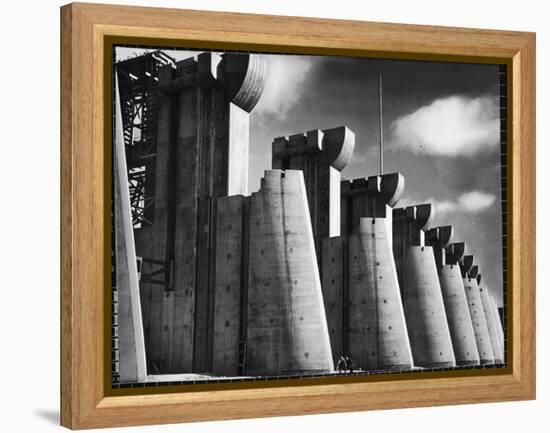 Fort Peck Dam as Featured on the Very First Cover of Life Magazine-Margaret Bourke-White-Framed Premier Image Canvas