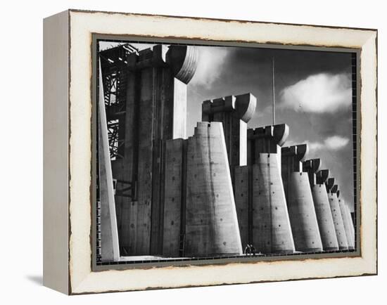 Fort Peck Dam as Featured on the Very First Cover of Life Magazine-Margaret Bourke-White-Framed Premier Image Canvas