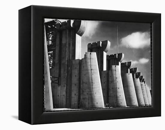 Fort Peck Dam as Featured on the Very First Cover of Life Magazine-Margaret Bourke-White-Framed Premier Image Canvas