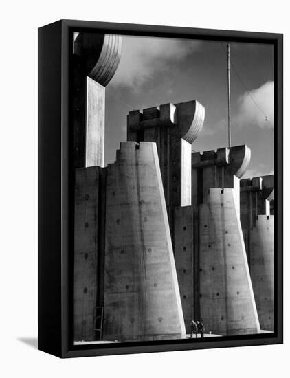 Fort Peck Dam, in the Missouri River: Image Used on First Life Magazine Cover, November 23, 1936-null-Framed Premier Image Canvas