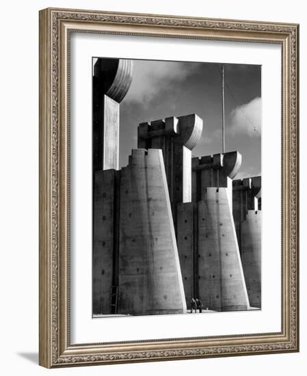 Fort Peck Dam, in the Missouri River: Image Used on First Life Magazine Cover, November 23, 1936-null-Framed Photographic Print