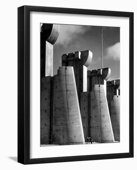 Fort Peck Dam, in the Missouri River: Image Used on First Life Magazine Cover, November 23, 1936-null-Framed Photographic Print