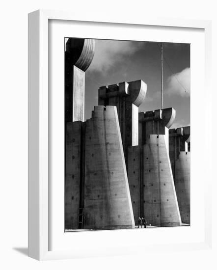 Fort Peck Dam, in the Missouri River: Image Used on First Life Magazine Cover, November 23, 1936-null-Framed Photographic Print