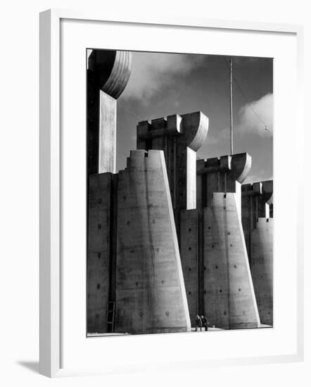 Fort Peck Dam, in the Missouri River: Image Used on First Life Magazine Cover, November 23, 1936-null-Framed Photographic Print