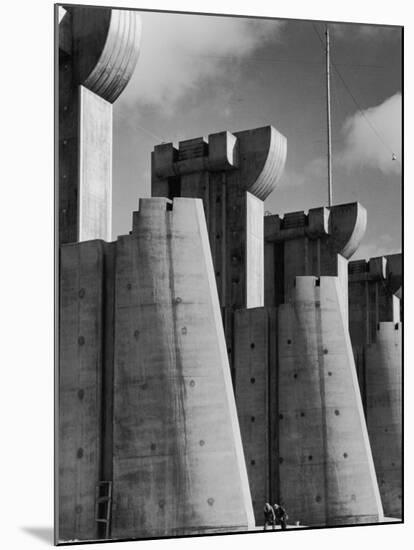 Fort Peck Dam, in the Missouri River: Image Used on First Life Magazine Cover-Margaret Bourke-White-Mounted Premium Photographic Print