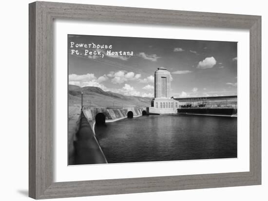 Fort Peck, Montana - Powerhouse-Lantern Press-Framed Art Print