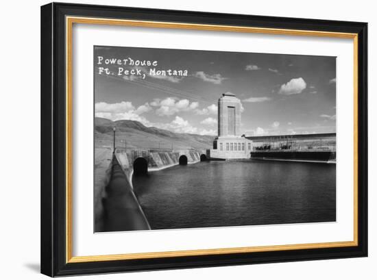 Fort Peck, Montana - Powerhouse-Lantern Press-Framed Art Print