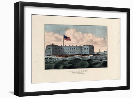 Fort Pickens: Pensacola Harbor, Florida, Pub. by Currier and Ives, C.1865-null-Framed Giclee Print