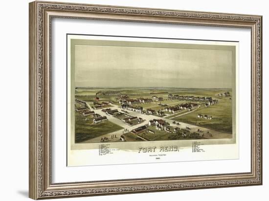 Fort Reno, Oklahoma - Panoramic Map-Lantern Press-Framed Art Print