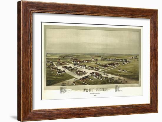 Fort Reno, Oklahoma - Panoramic Map-Lantern Press-Framed Art Print