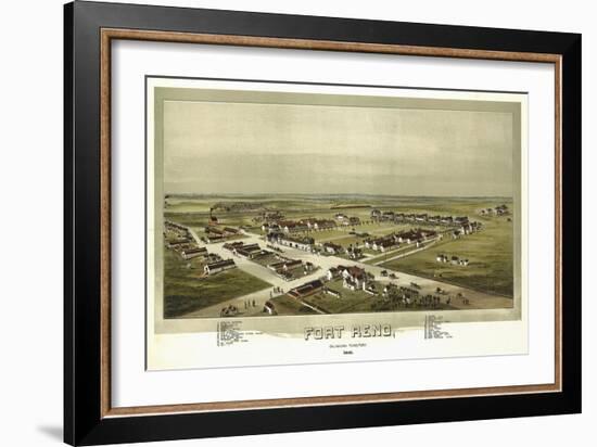 Fort Reno, Oklahoma - Panoramic Map-Lantern Press-Framed Art Print