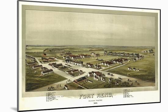 Fort Reno, Oklahoma - Panoramic Map-Lantern Press-Mounted Art Print