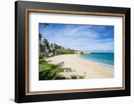 Fort St. Catherine and the White Sand Beach, the Historic Town of St George, Bermuda, North America-Michael Runkel-Framed Photographic Print