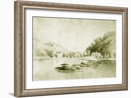 Fort St Davis and the Schuylkill Rapids, c.1912-American School-Framed Giclee Print