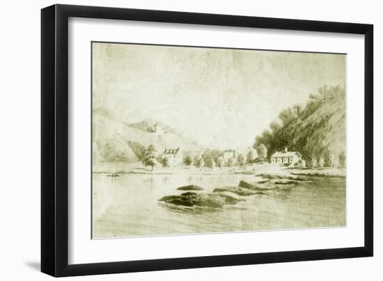 Fort St Davis and the Schuylkill Rapids, c.1912-American School-Framed Giclee Print