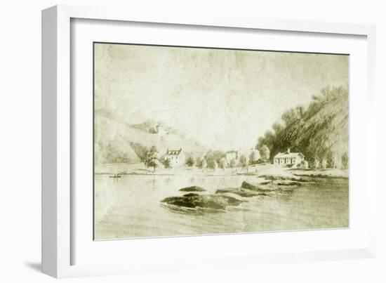 Fort St Davis and the Schuylkill Rapids, c.1912-American School-Framed Giclee Print