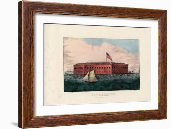 Fort Sumter: Charleston Harbor, S.C., Pub. by Currier and Ives, C.1861-Charles Parsons-Framed Giclee Print