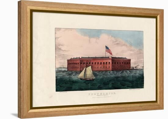 Fort Sumter: Charleston Harbor, S.C., Pub. by Currier and Ives, C.1861-Charles Parsons-Framed Premier Image Canvas