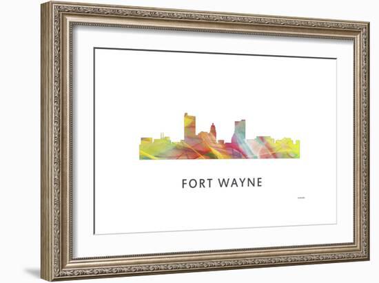 Fort Wayne Indiana Skyline-Marlene Watson-Framed Giclee Print