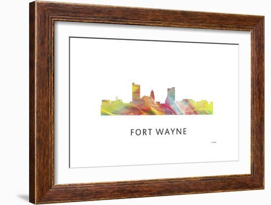 Fort Wayne Indiana Skyline-Marlene Watson-Framed Giclee Print