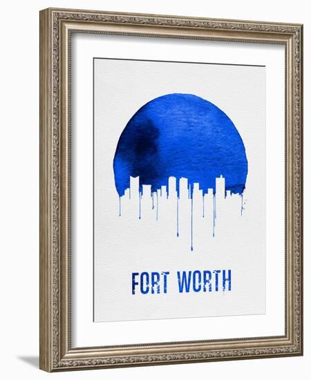 Fort Worth Skyline Blue-null-Framed Art Print