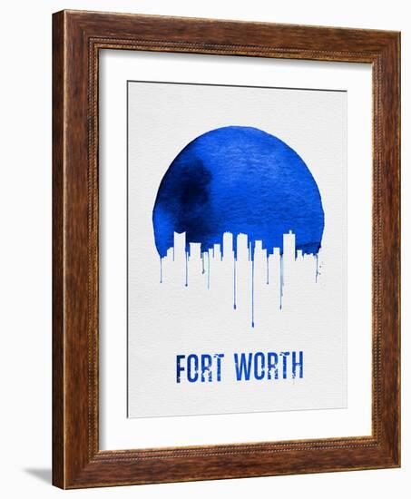 Fort Worth Skyline Blue-null-Framed Art Print