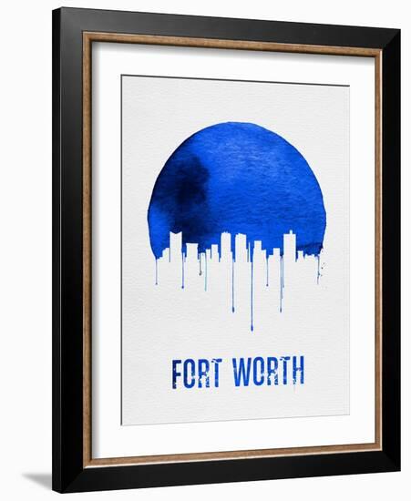 Fort Worth Skyline Blue-null-Framed Art Print