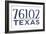 Fort Worth, Texas - 76102 Zip Code (Blue)-Lantern Press-Framed Art Print