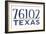 Fort Worth, Texas - 76102 Zip Code (Blue)-Lantern Press-Framed Art Print