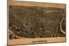 Fort Worth, Texas - Panoramic Map-Lantern Press-Mounted Art Print