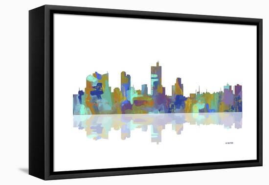 Fort Worth Texas Skyline 1-Marlene Watson-Framed Premier Image Canvas