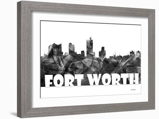 Fort Worth Texas Skyline BG 2-Marlene Watson-Framed Giclee Print