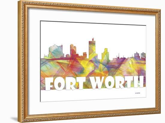 Fort Worth Texas Skyline Mclr 2-Marlene Watson-Framed Giclee Print