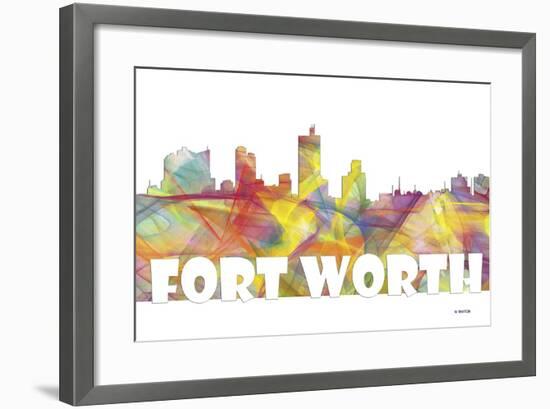 Fort Worth Texas Skyline Mclr 2-Marlene Watson-Framed Giclee Print