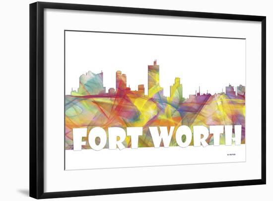 Fort Worth Texas Skyline Mclr 2-Marlene Watson-Framed Giclee Print