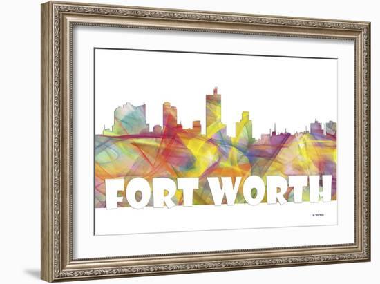 Fort Worth Texas Skyline Mclr 2-Marlene Watson-Framed Giclee Print