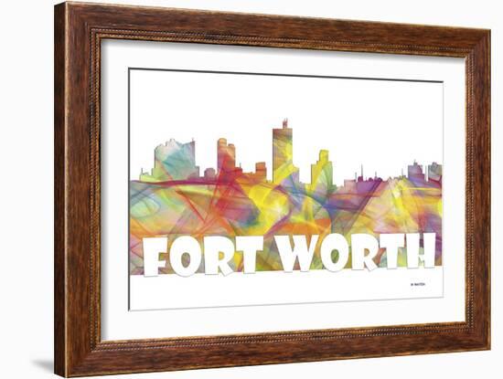 Fort Worth Texas Skyline Mclr 2-Marlene Watson-Framed Giclee Print