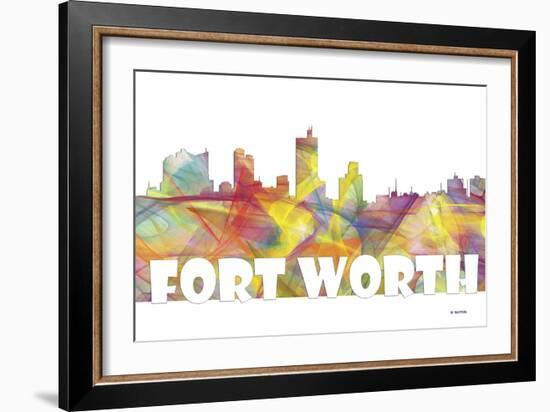 Fort Worth Texas Skyline Mclr 2-Marlene Watson-Framed Giclee Print