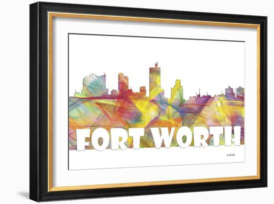 Fort Worth Texas Skyline Mclr 2-Marlene Watson-Framed Giclee Print