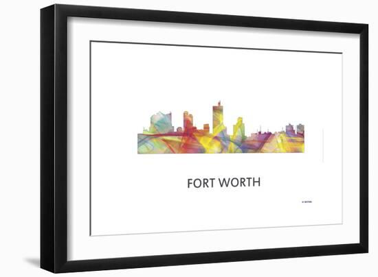 Fort Worth Texas Skyline-Marlene Watson-Framed Giclee Print