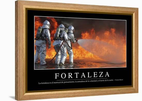 Fortaleza. Cita Inspiradora Y Póster Motivacional-null-Framed Premier Image Canvas